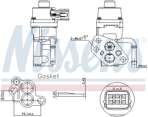 98168 Nissens Клапан рециркуляції відпрацьованих газів EGR