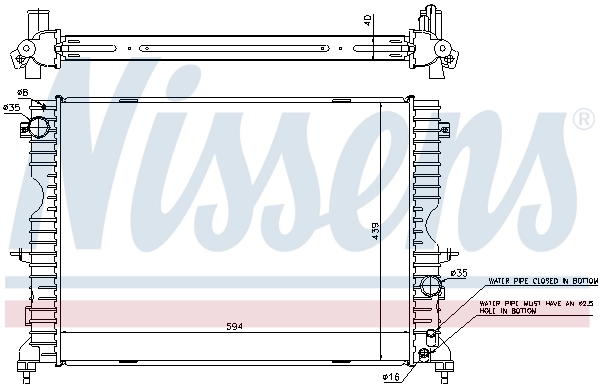Радіатор охолодження Nissens 64312A