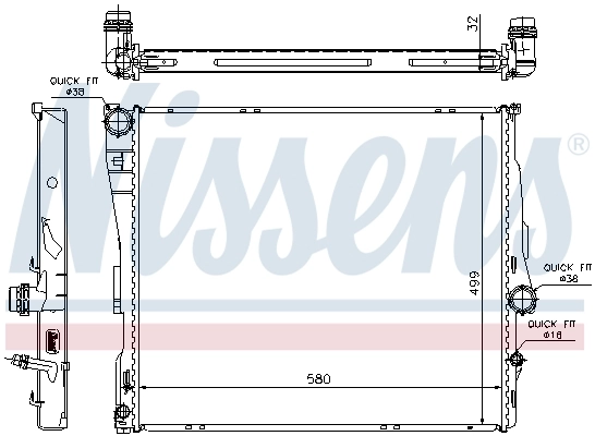 Радіатор охолодження Nissens 60807