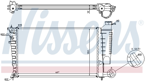 Радіатор охолодження Nissens 63512A