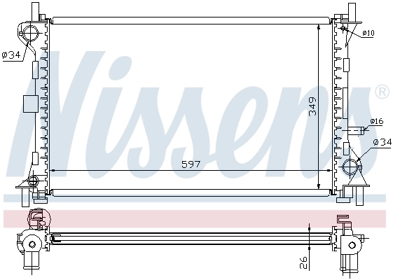 Радіатор 62073A Nissens