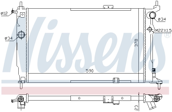 Радіатор 63252A Nissens