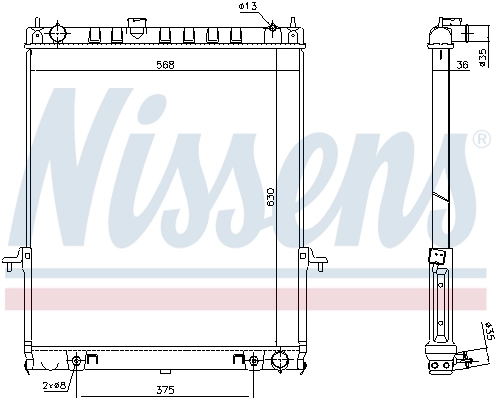 Радіатор охолодження Nissan/Infiniti 21460VC20A