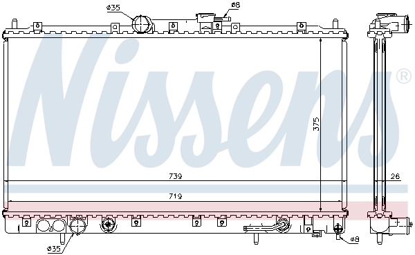 Радіатор охолодження Nissens 62869A