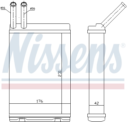 Радіатор пічки (обігрівача) Nissens 73642 ціна, від 29.33 USD