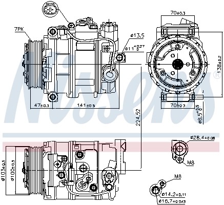 Компресор системи кондиціювання Polcar DCP17067 ціна, від 263.98 USD