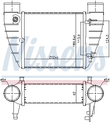 Радіатор інтеркулера Nissens 96426
