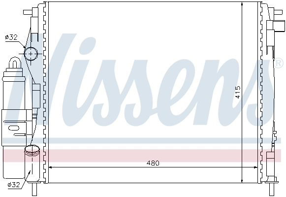 Радіатор охолодження Nissens 63773