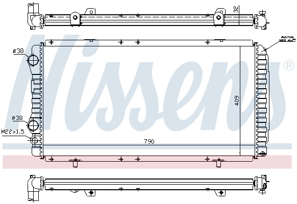 Радіатор охолодження Nissens 61390A