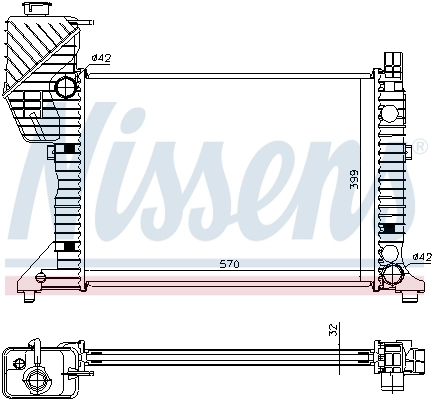 Радіатор охолодження Nissens 62687A