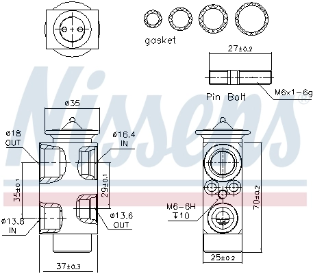 Клапан TRV, кондиціонера Nissens 999251