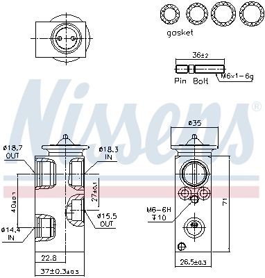 Клапан TRV, кондиціонера Nissens 999393