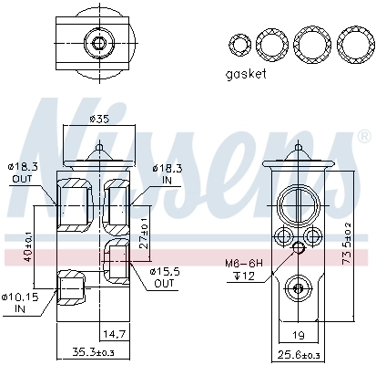 Клапан TRV, кондиціонера Nissens 999374