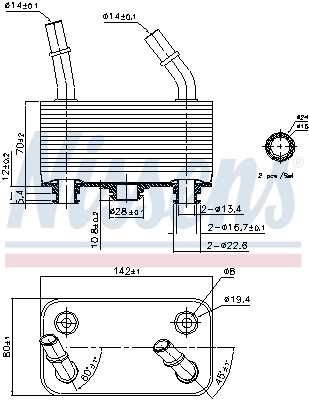 Радіатор охолодження, АКПП Nissens 90787