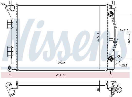 Радіатор охолодження Nissens 675038