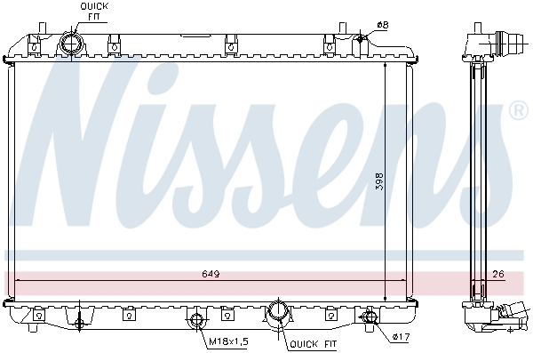 Радіатор охолодження Nissens 68602A