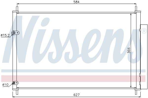 Конденсатор кондиціонера Nissens 940037 ціна, від 58.84 USD