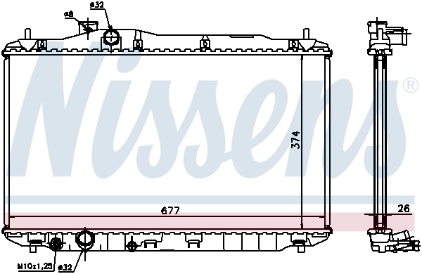 Радіатор охолодження Nissens 68134A