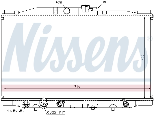 Радіатор охолодження Nissens 68112