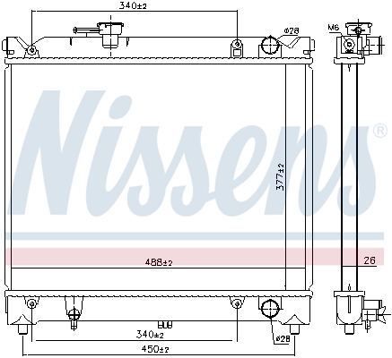 Радіатор охолодження Nissens 64079
