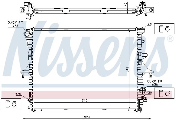 Радіатор охолодження Nissens 65276A