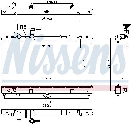 Радіатор охолодження Nissens 62464A