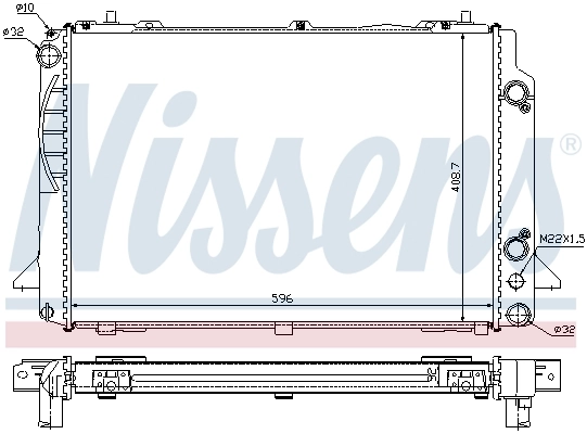 Радіатор охолодження Nissens 60467A