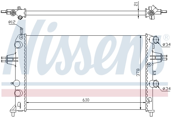 Радіатор охолодження Nissens 63091