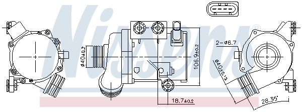 831076 Nissens Насос охолодження