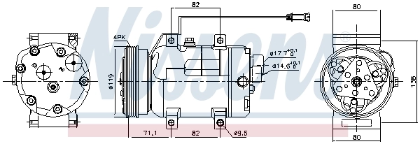 Компресор кондиціонера 89029 Nissens