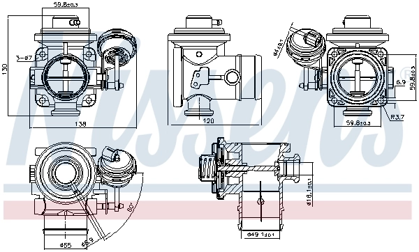 98304 Nissens Клапан рециркуляції відпрацьованих газів EGR