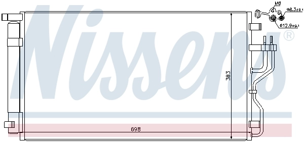 Конденсатор кондиціонера Nissens 940208 ціна, від 105.72 USD