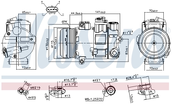 890645 Nissens Компресор холодоагенту
