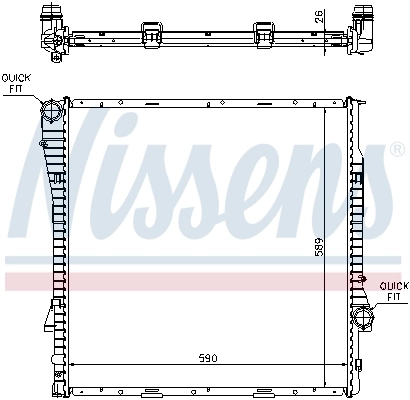 Радіатор охолодження Nissens 60789A