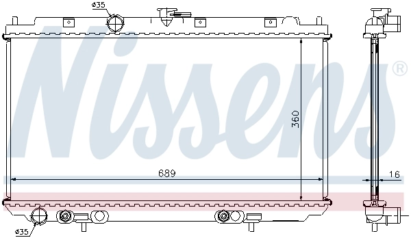 Радіатор охолодження Nissens 67347A