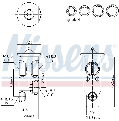 Клапан TRV, кондиціонера 999388 Nissens
