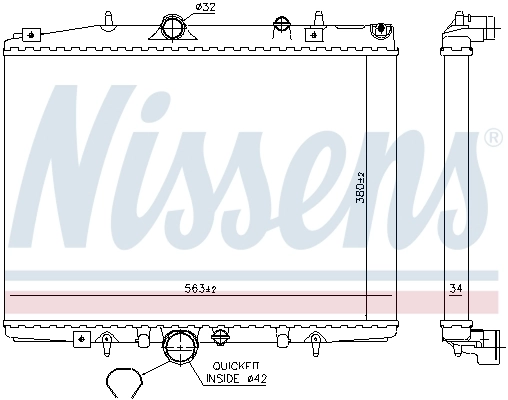 Радіатор 63705A Nissens