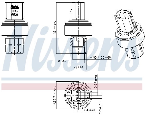Клапан тиску кондиціонера Nissens 301057