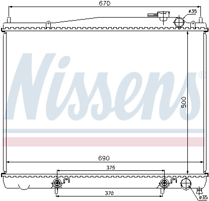 Радіатор охолодження Nissens 62916