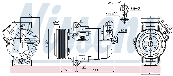 Насос кондиціонера Nissens 89041