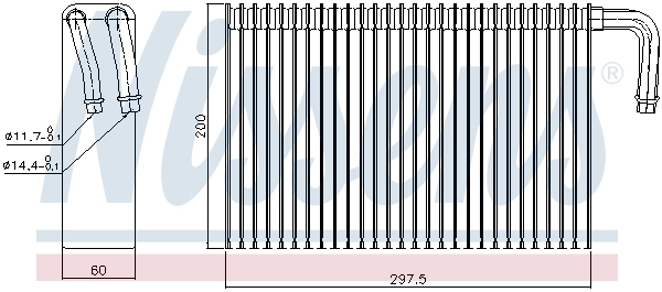 Випаровувач кондиціонера 92298 Nissens