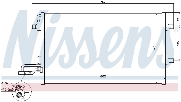 Конденсатор кондиціонера Nissens 940154 ціна, від 107.24 USD