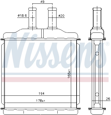 Радіатор обігрівача Nissens 76509