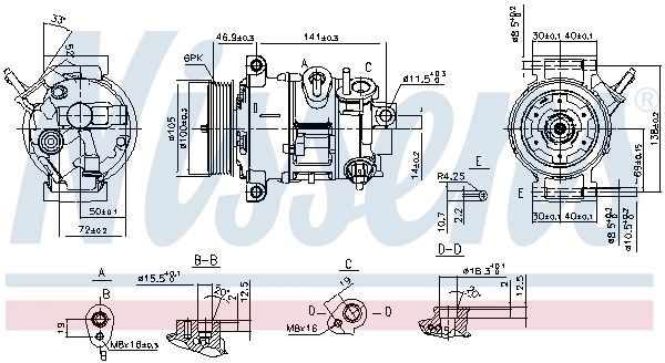 890030 Nissens Компресор холодоагенту