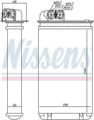 Радіатор обігрівача Nissens 72936