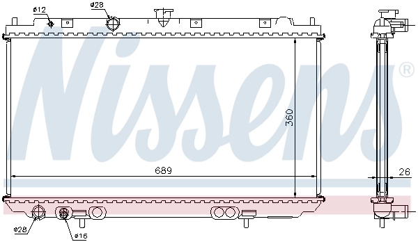 Радіатор охолодження Nissens 67348A
