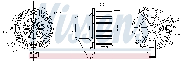 Моторчик пічки Nissens 87503