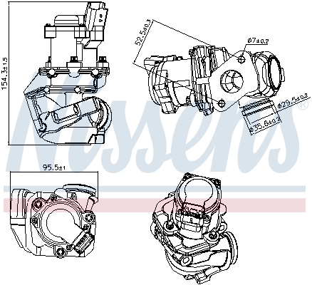 Клапан EGR Nissens 98188 ціна, від 69.68 USD