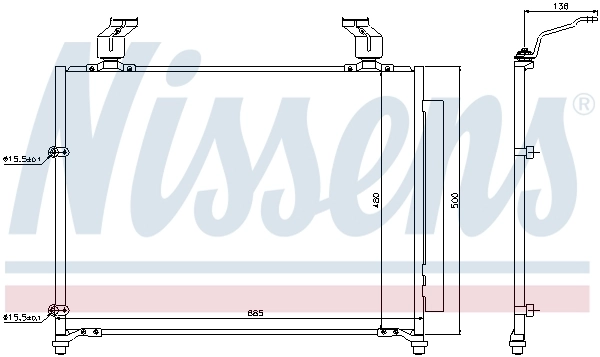 Конденсатор кондиціонера Nissens 940295 ціна, від 154.90 USD