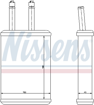 Радіатор обігрівача Nissens 77523